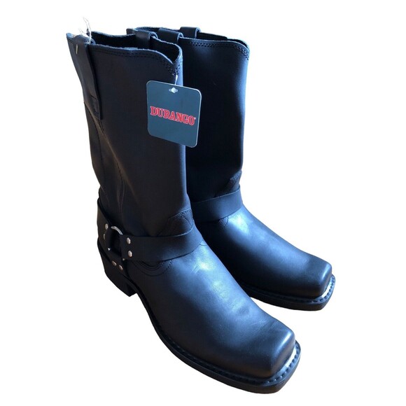 Durango Men's Harness Motorcycle Leather Black Pull On Boots NWT DB510 US 12EE - Picture 7 of 10